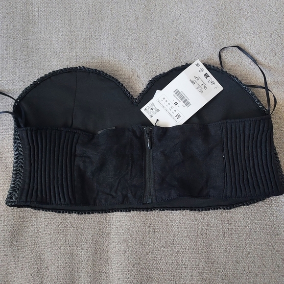 Zara Crochet Corset With Side Elastic Detail - Picture 7 of 8